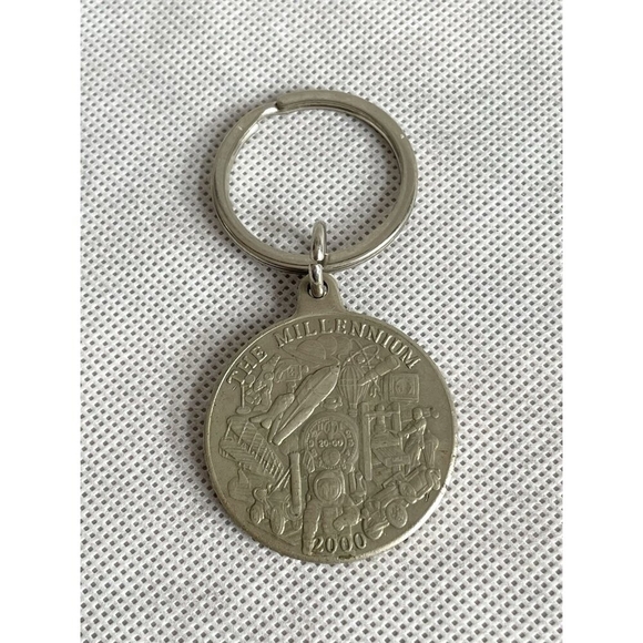 Vintage 2000 Millennium Key Chain Key Ring Full 2000 Calendar Very Good - Picture 4 of 4